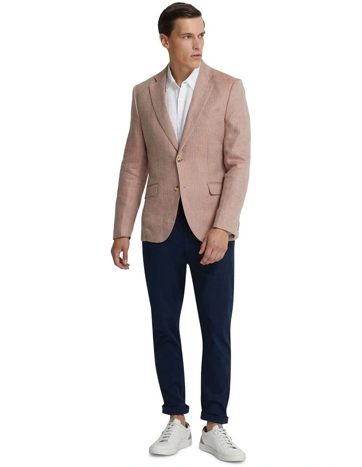 Milton Linen Blazer in Spice