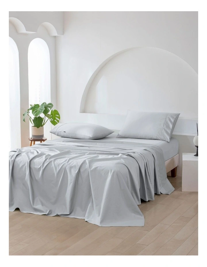 500 Thread Count Single Bed Sheet Set in Silver
