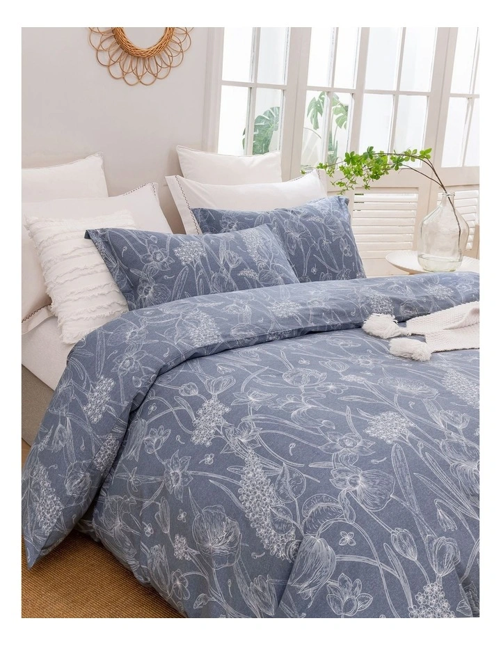 Nature Cotton Quilt Cover Set in Grey