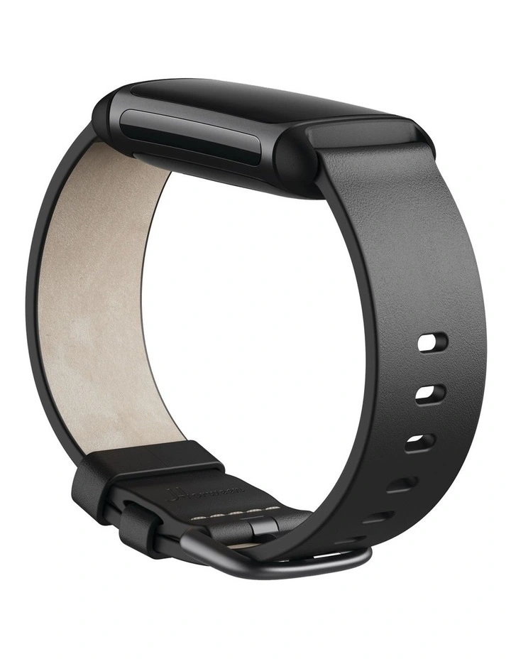 Charge 5 Leather Band Black Large
