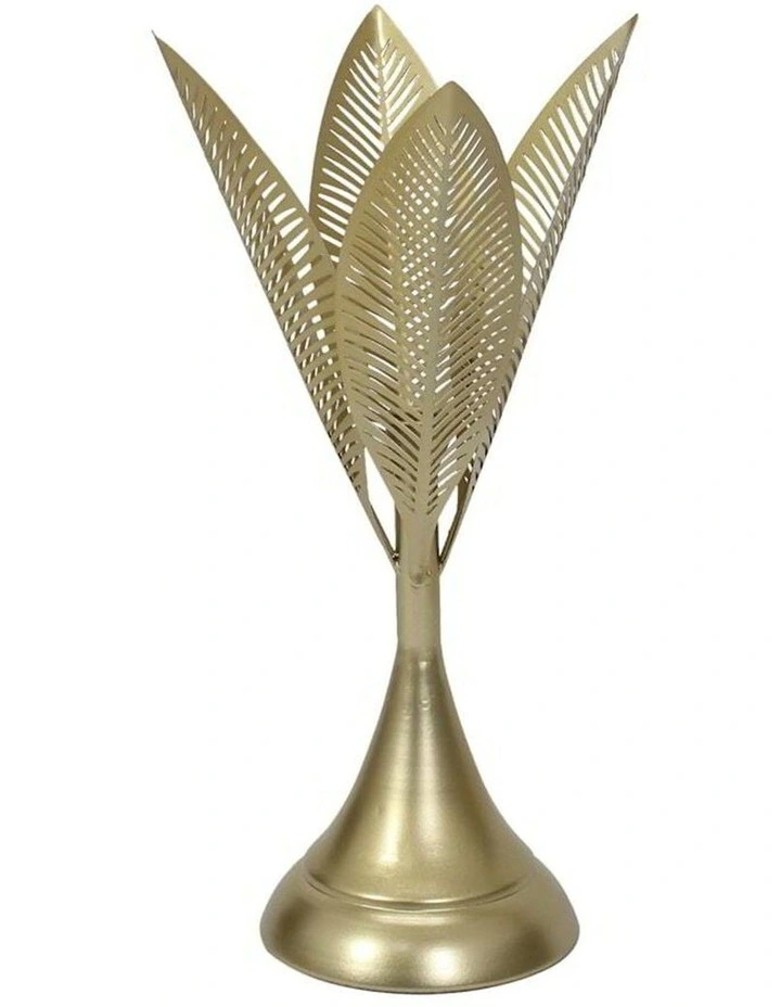 Golden Leaves Taper Candle holder 40cm in Gold