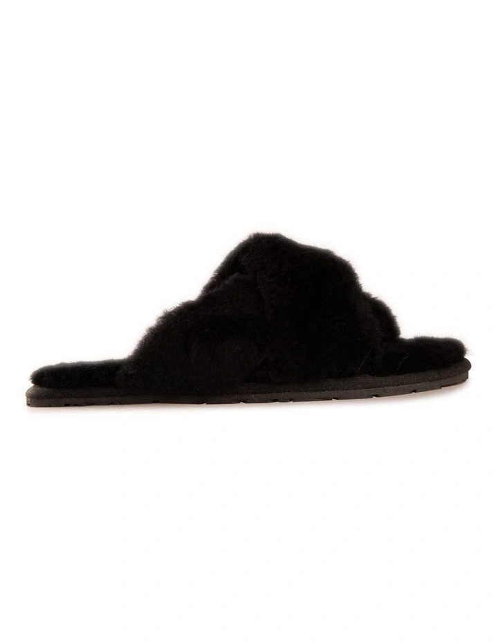 Women Sheepskin Wool Brighton Slippers Black