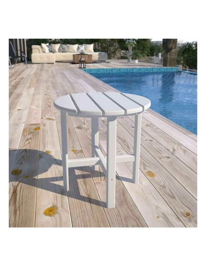 Roundtop Side Table in White
