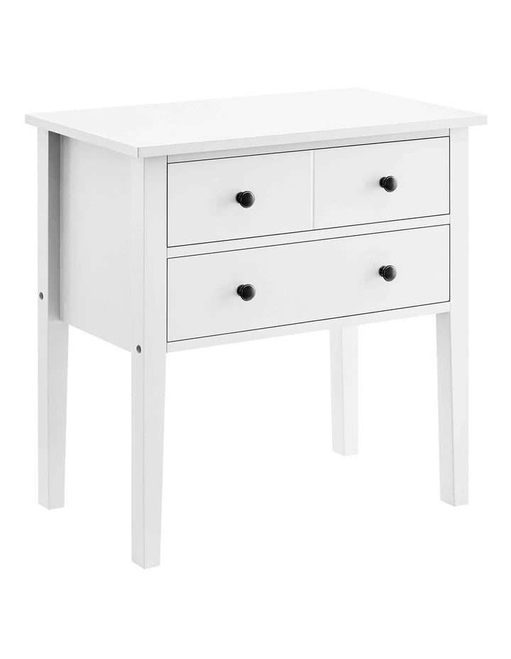Sven Bedside Table Night Stand in White