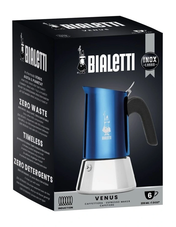 Venus Espresso Induction Cooktop 4 Cup in Blue