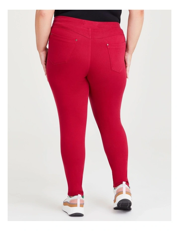 The Best Friend Denim Jegging in Persian Red