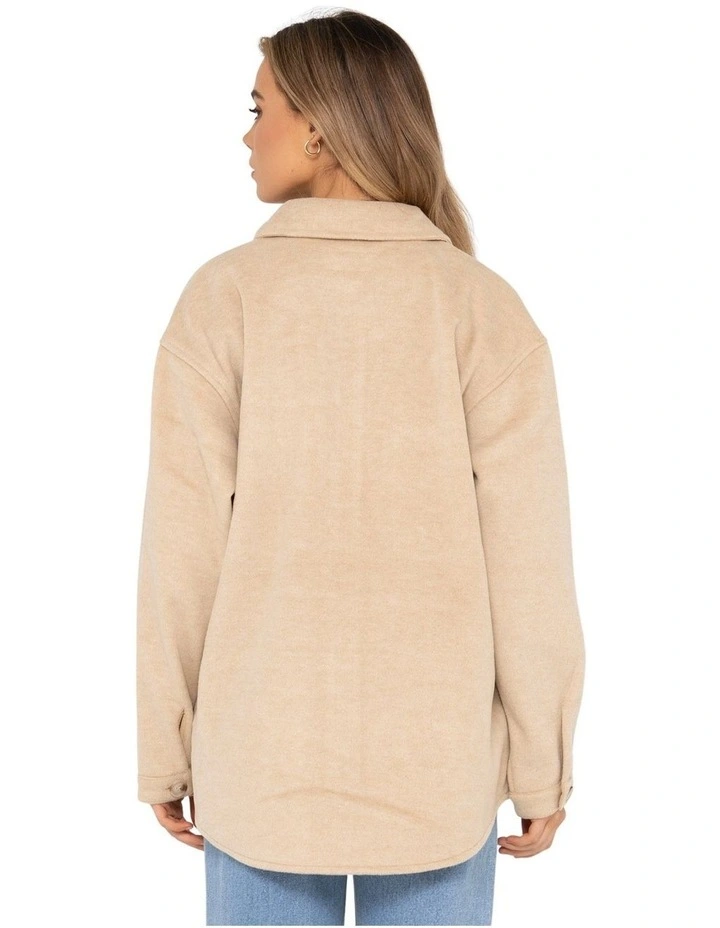 Mia Overshirt Jacket in Oatmeal