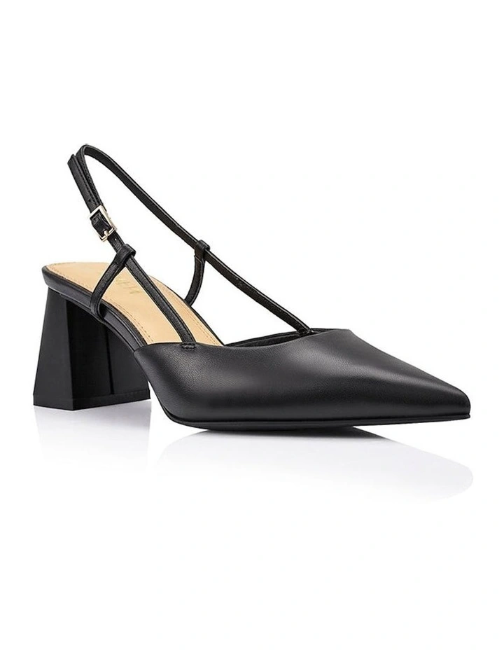 Yasmine Slingback Heels in Black