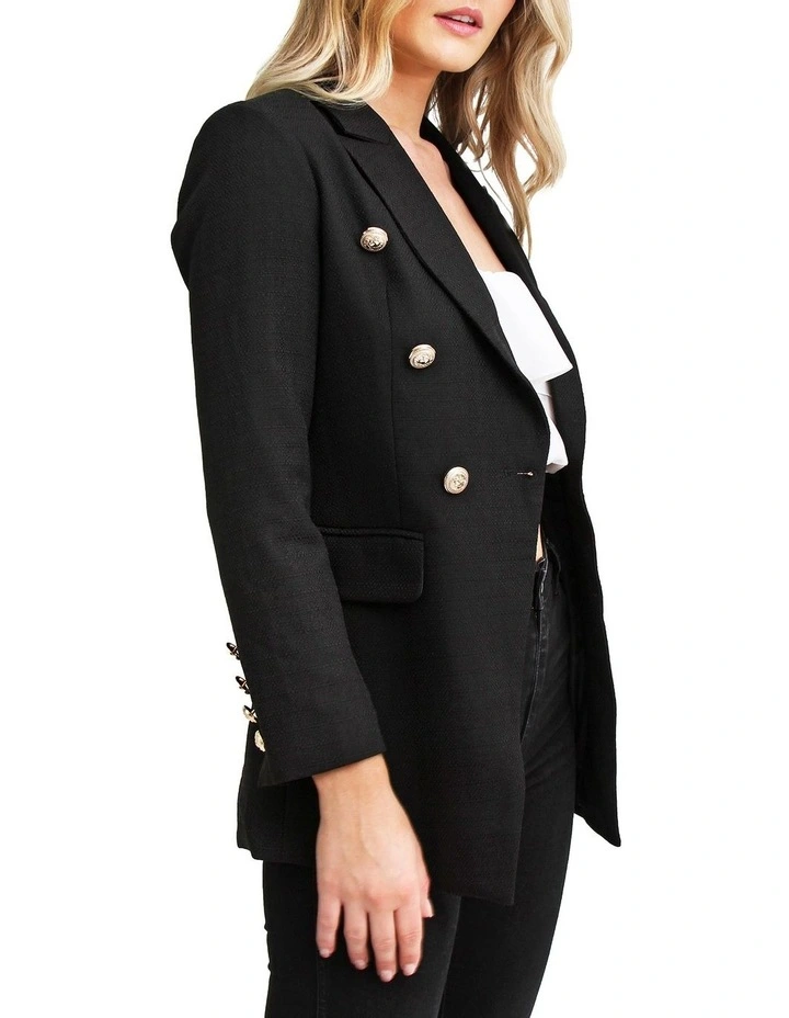 Princess Polina Black Tweed Blazer