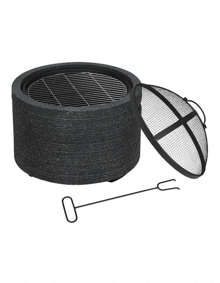 Fire Pit BBQ Grill in Black