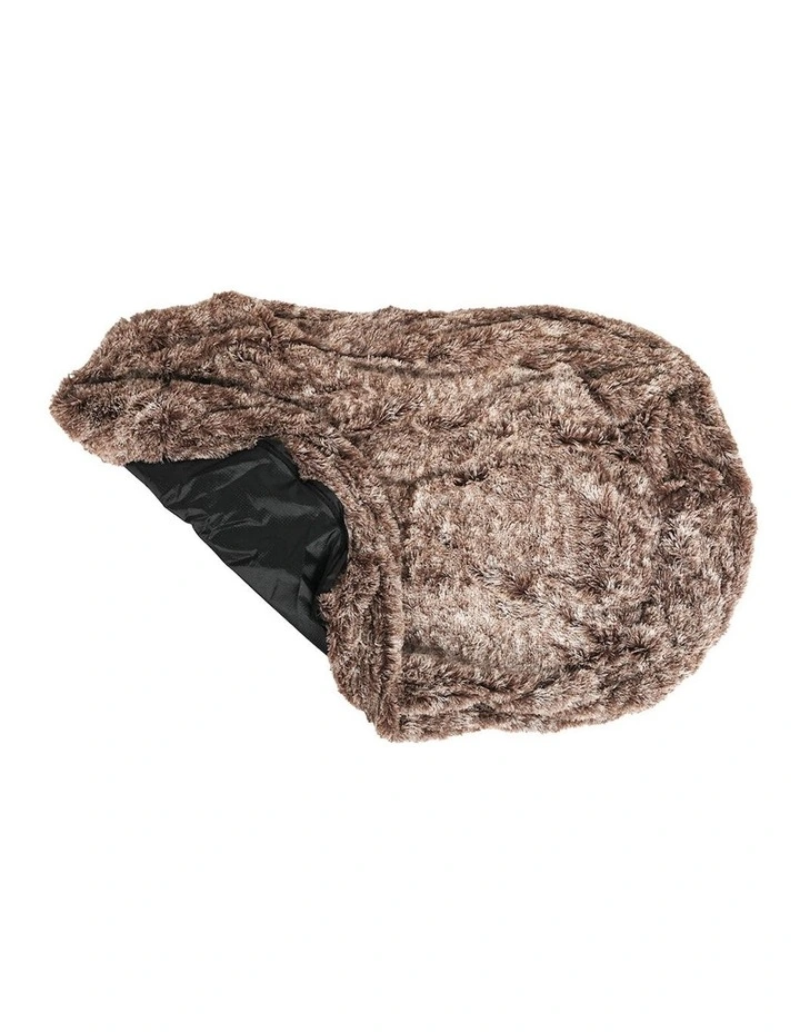 Washable Replacement Zipper Pet Bed Cover 180cm in Brown