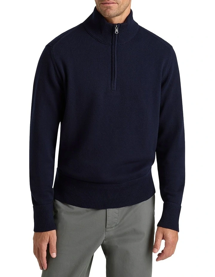 Perry Half-Zip in Navy