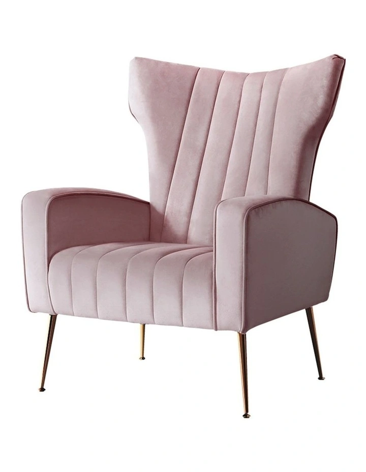Kate Velvet Armchair in Pink