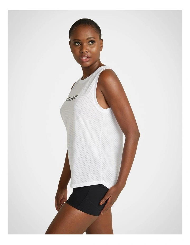 Fleur Tank Top in White