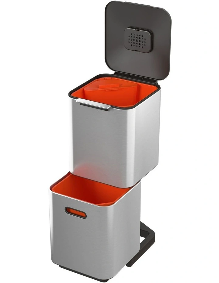 Totem Compact Bin 40L in Stainless Steel