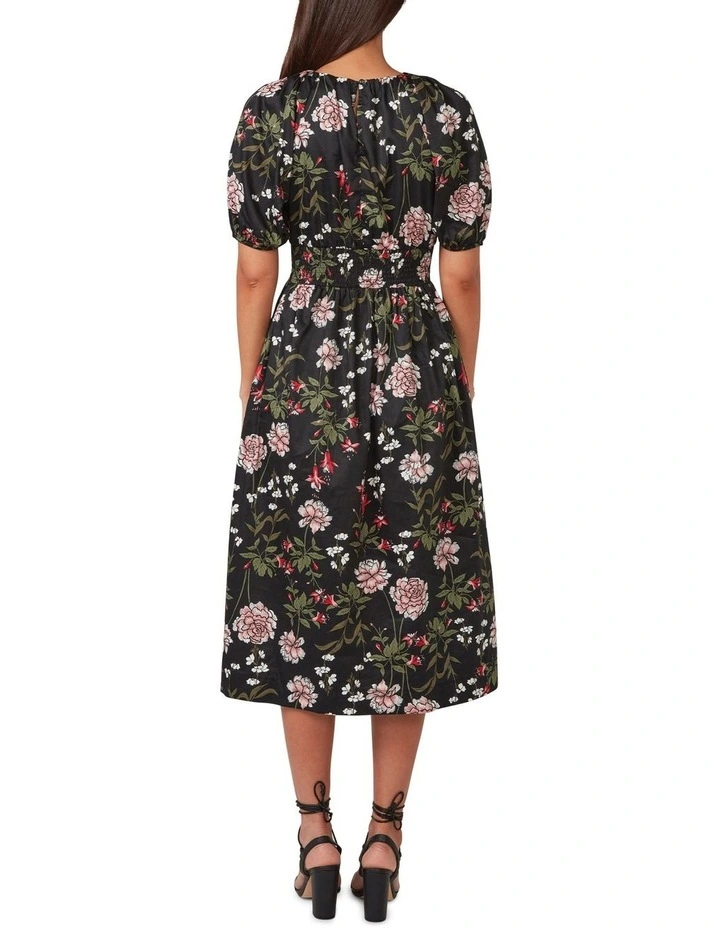 Mondrian Dress in Black/Pink
