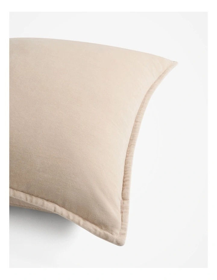 Pia Organically Grown Cotton Velvet 55x55 Cushion in Natural