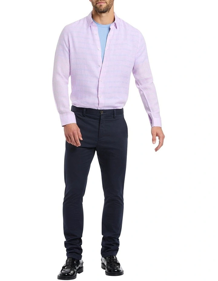Michael Stripe Shirt in Orchid