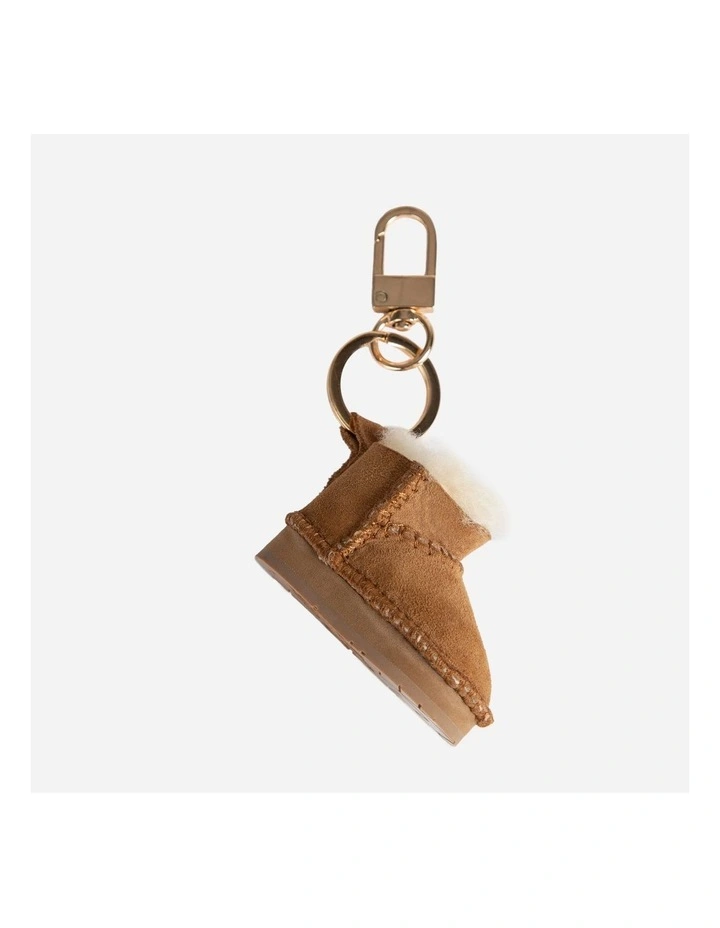 Classic Platform Ultra Mini Boots Pendant in Brown
