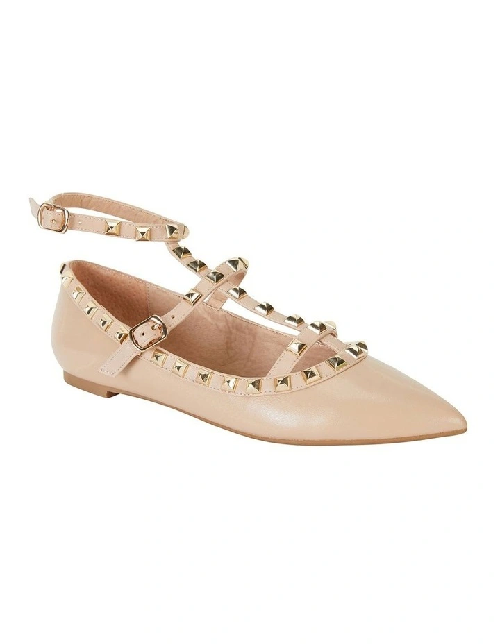 Inez Nude Kid Flat Shoes