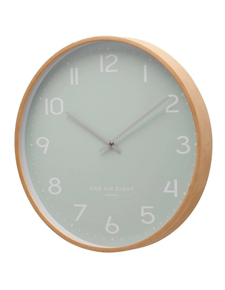 Silent Wall Clock 53cm in Olivia Aqua