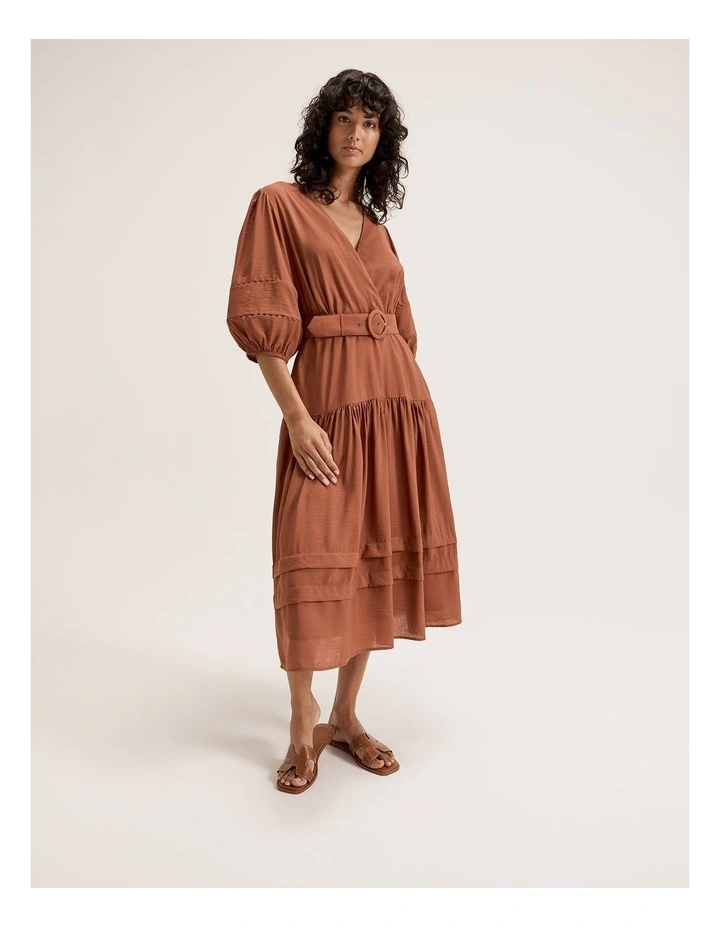 Corsica Dress in Brown