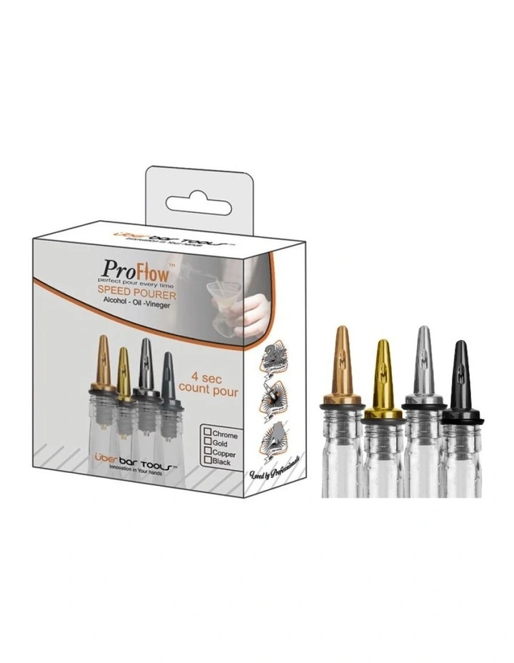 Proflow Pack Chrome (4 Pce) (W/ Snap-On Protector/Mesaures)