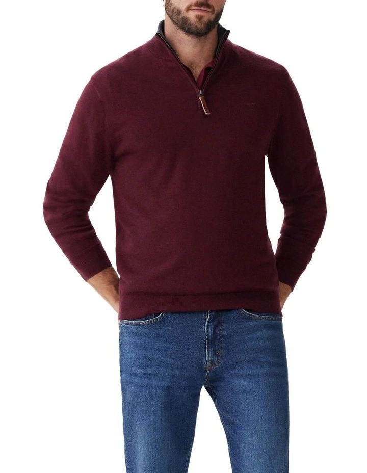 Ernest Knit Sweater in Burgundy