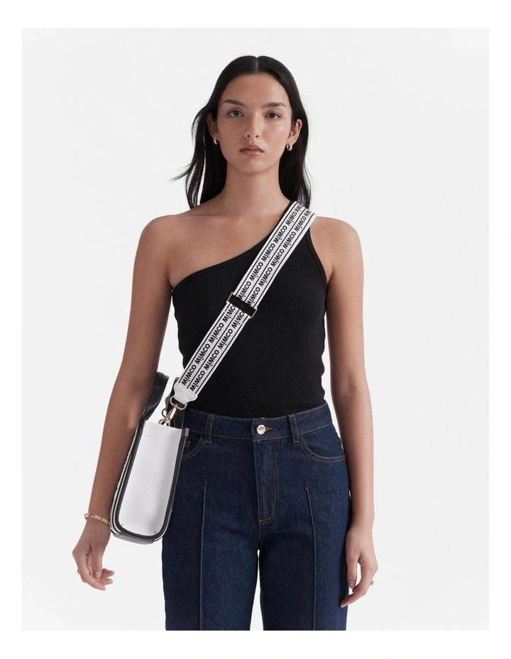 Mim Duo Webbing Bag Strap in White