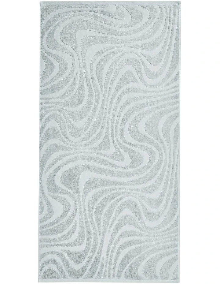 Aura Wave Towel Range in Pearl Blue