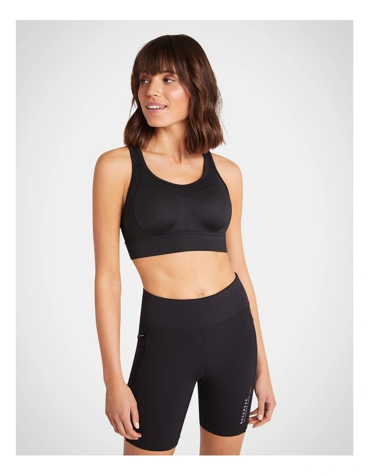 Olympia Moulded Adjustable High Impact Sports Bra in Black