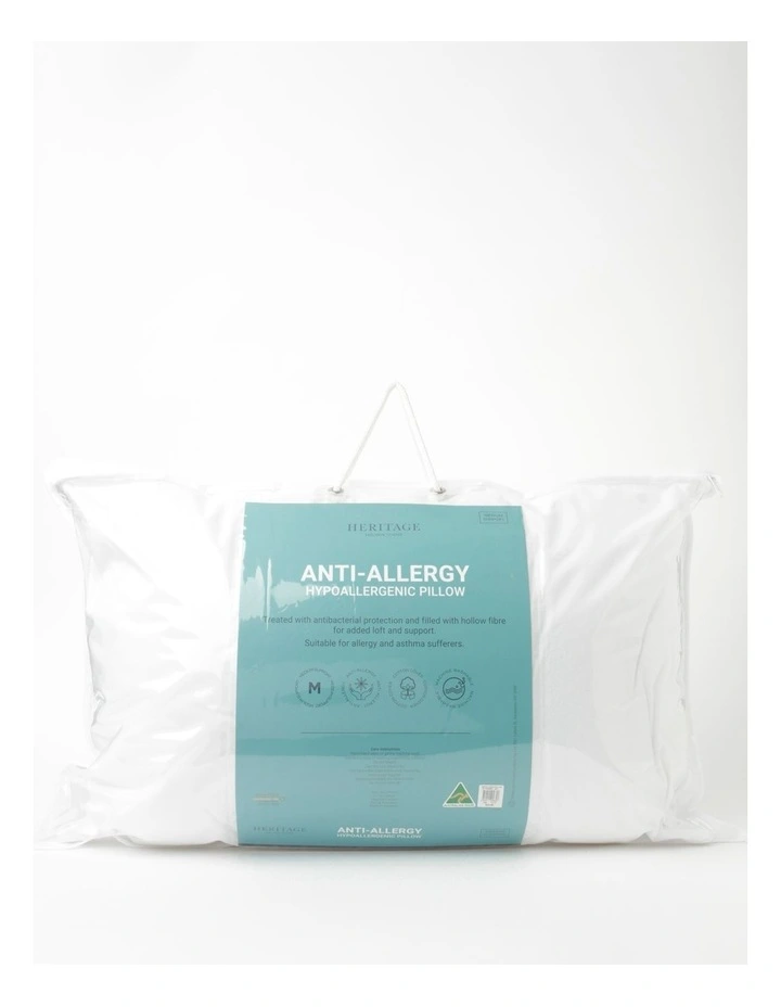 Anti-Allergy Medium Pillow in White