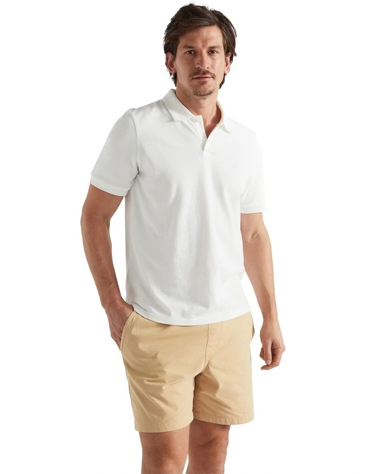 Core Polo Shirt in Vintage White