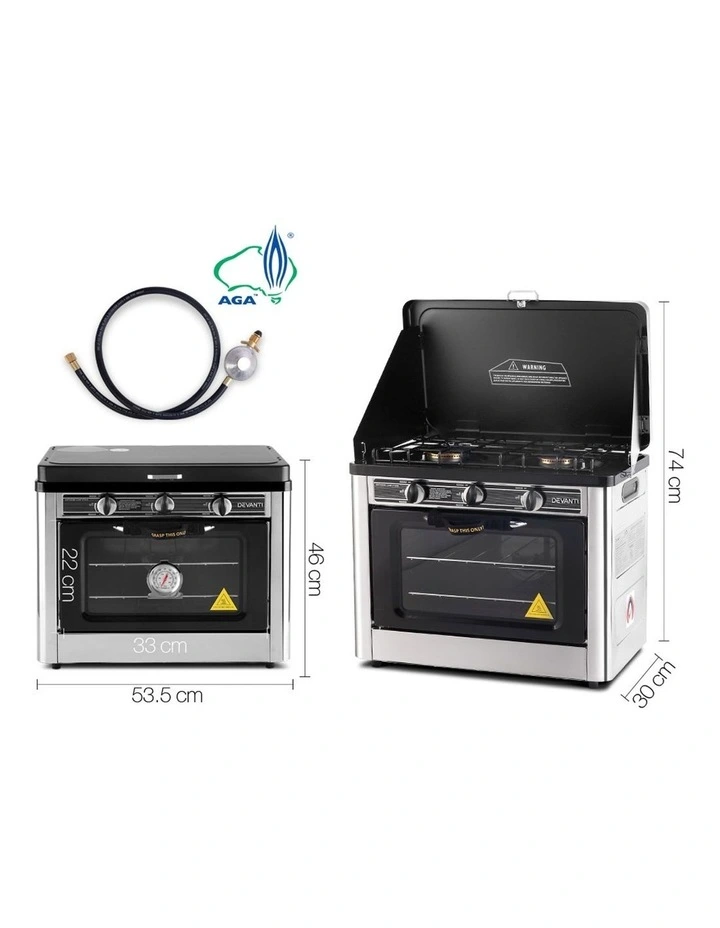 3 Burner Portable Oven