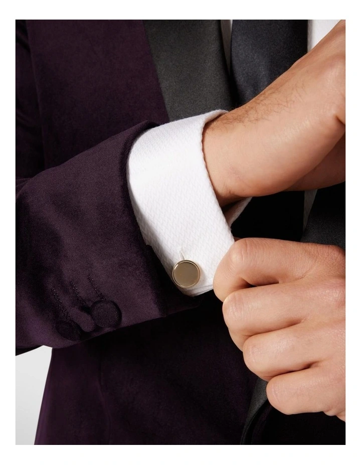 Champagne Glass Shaped Cufflinks in Gold