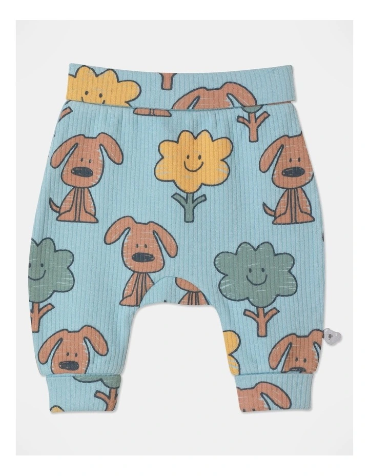 Newborn Rib Legging in Light Blue