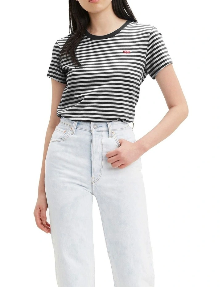 Perfect T-shirt in Raita Stripe Caviar
