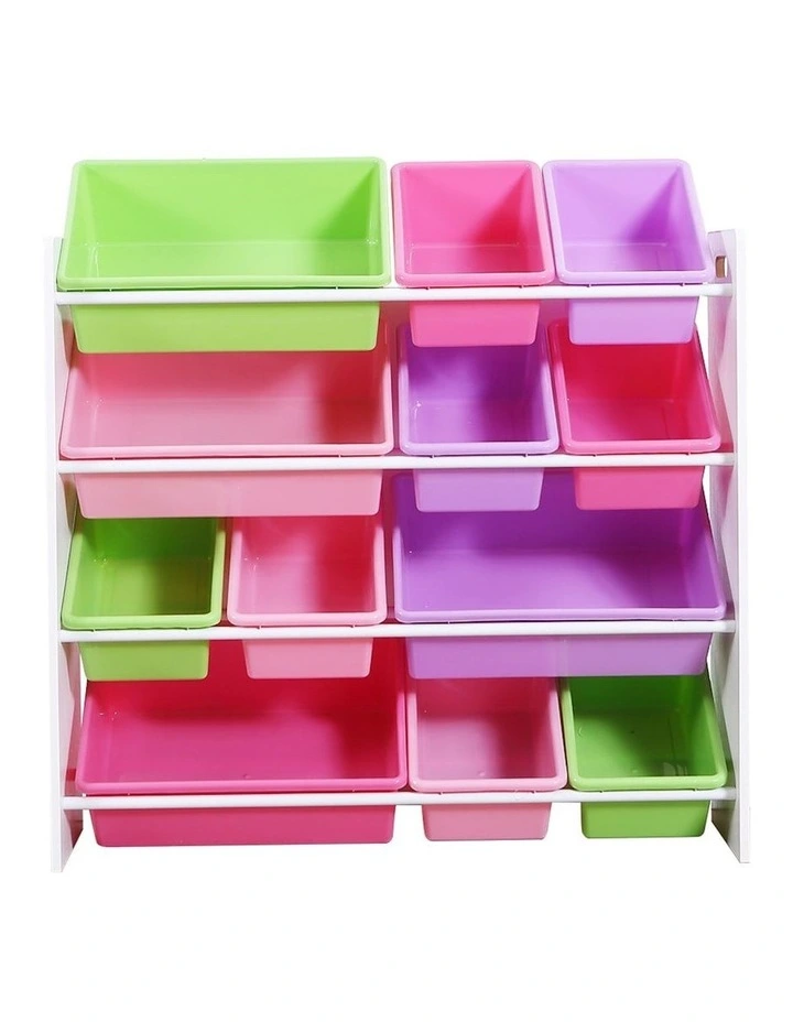 12 Bin Display Shelf & Toy Box in Assorted