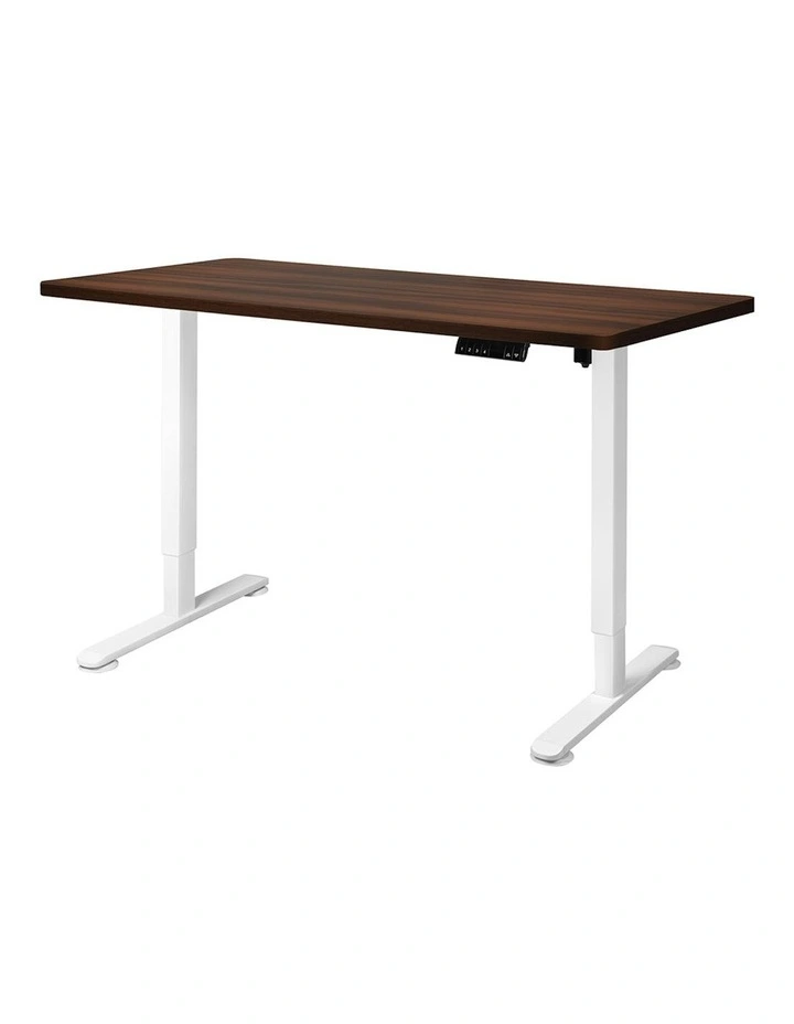 Motorised Height Adjustable Standing Desk 140cm in Walnut