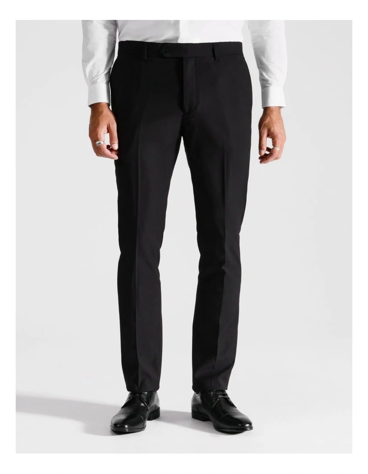 Slim Twill Suit Pant in Black