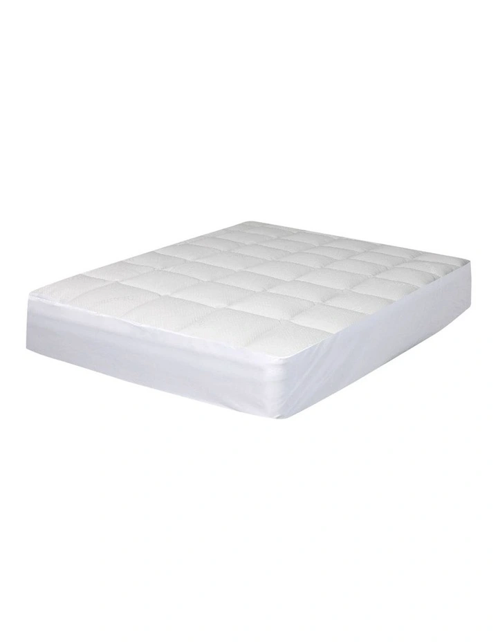 Bamboo Quilted King Single Mattress Protector in White