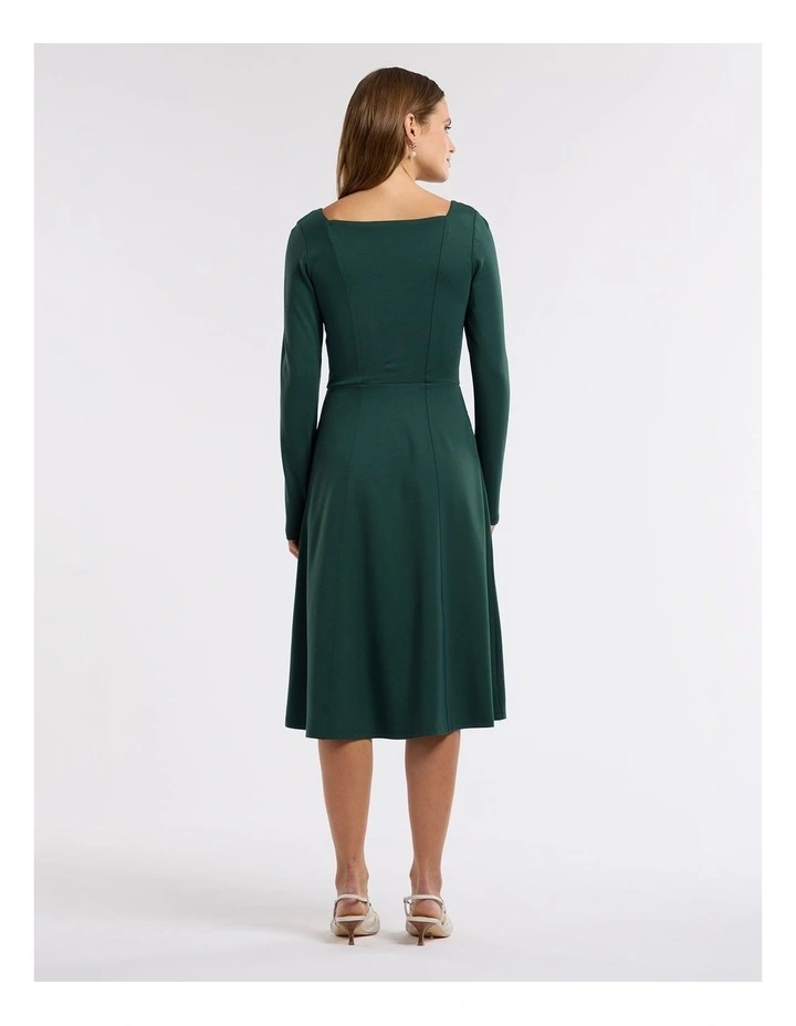 Sofie Ponte Dress in Green