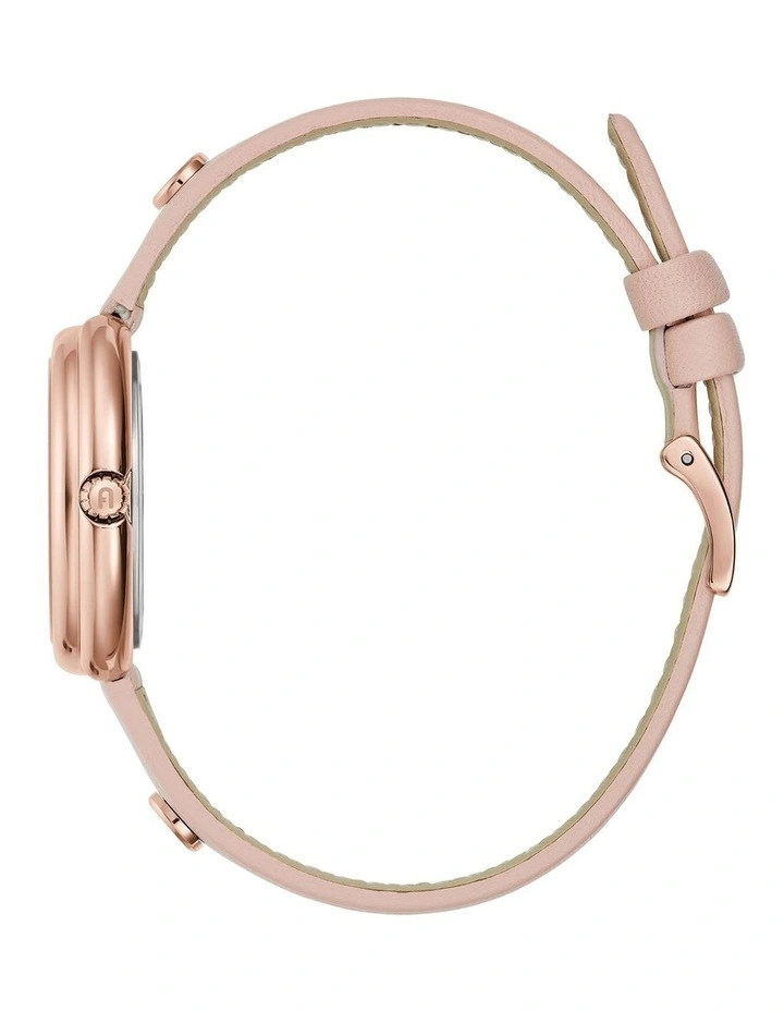 Icon Shape Leather Watch in Nude