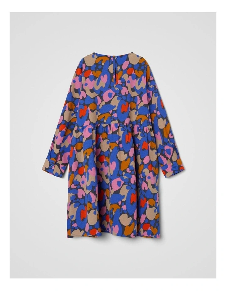 Millia Long Sleeve Dress in Dazzling Blue