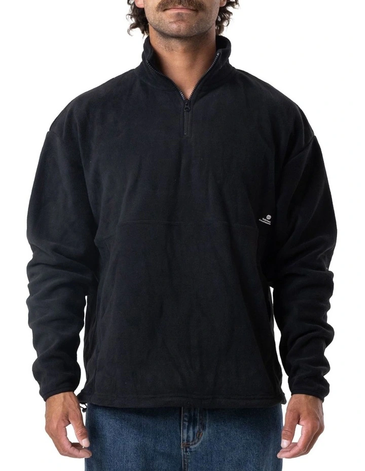 Cortex Quarter Zip Polar Fleece in Black