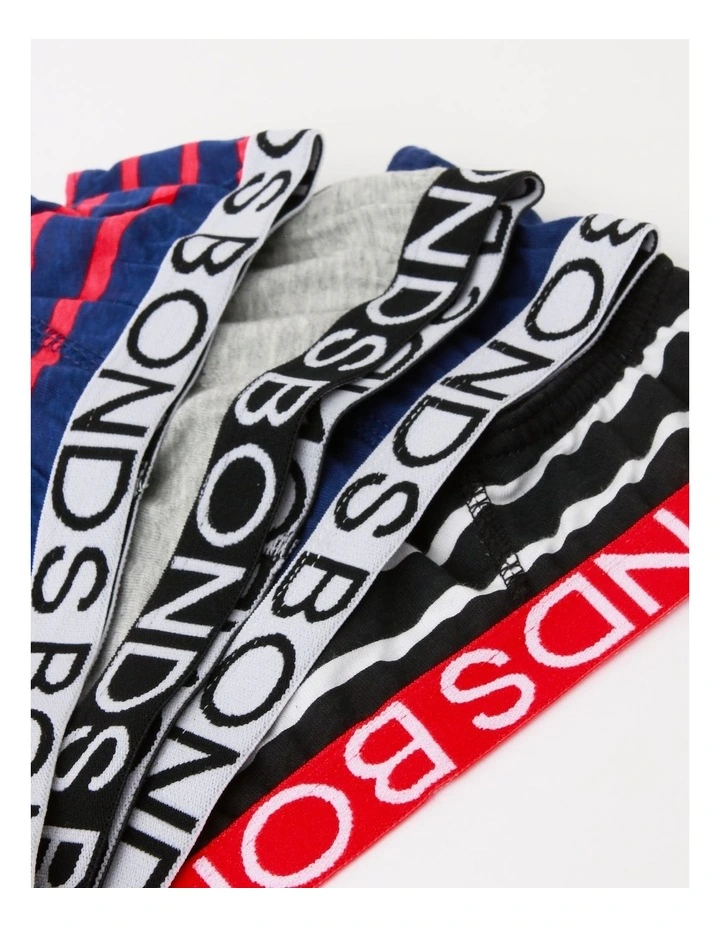 Kids Brief 4 Pack in Blue/Red