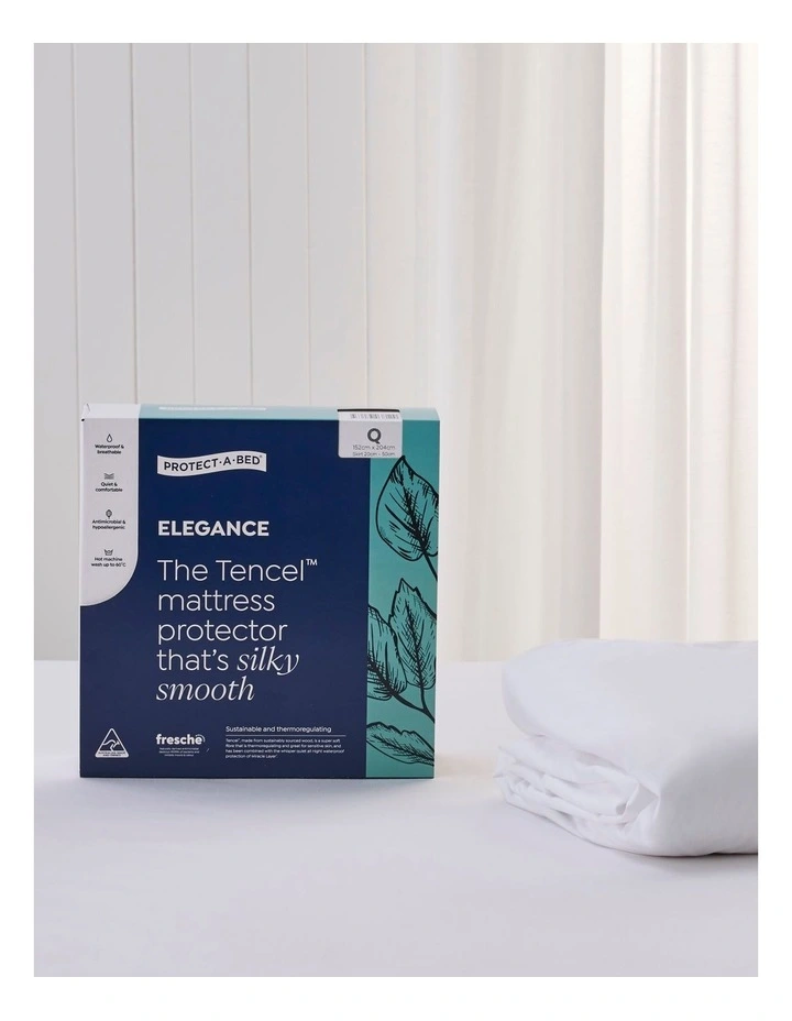 Elegance Tencel Jersey Mattress Protector in White