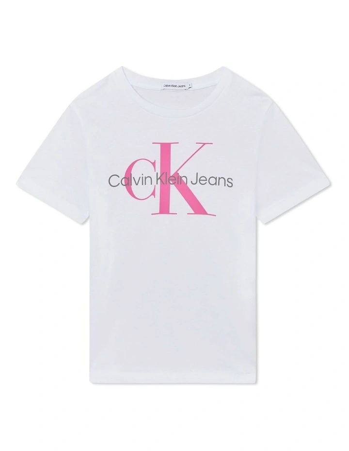 Monogram Short Sleeve T-Shirt in Bright White