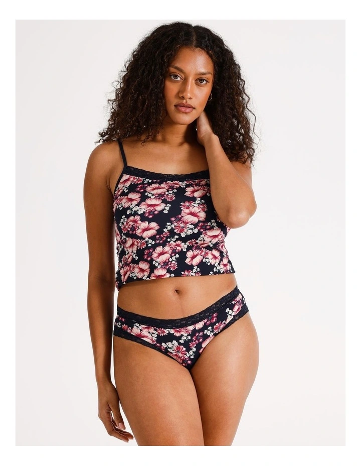 Smooth with Lace Bikini Brief in Floral