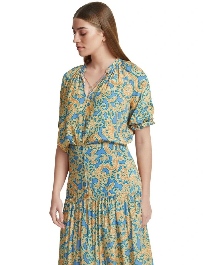 Isabel Tropics Top in Blue